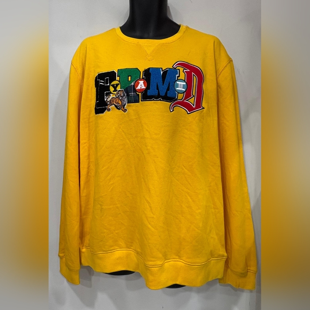 Mens Y2K Yellow Pyramid Streetwear Embroidered Patch Logo / Size XXL/ NWOT